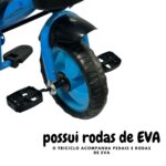 Triciclo Infantil Com Empurrador Azul BW311AZ - 5