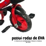 Triciclo Infantil Com Empurrador Vermelho BW311VM - 5