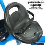 Triciclo Infantil Com Empurrador Azul BW311AZ - 6