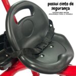 Triciclo Infantil Com Empurrador Vermelho BW311VM - 6