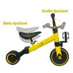 Bicicleta Equilíbrio Infantil 3 Em 1 Amarelo BW312AM - 7