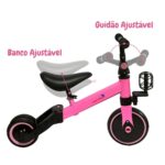 Bicicleta Equilíbrio Infantil 3 Em 1 Rosa BW312RS - 7