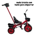 Triciclo Infantil Com Empurrador Vermelho BW311VM - 8