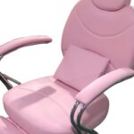 Cadeira Barbeiro Descanso Perna Com Mocho Rosa IWCBDM01RS - 9