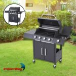 Churrasqueira A Gás 4 Queimadores Centrais E 1 Lateral Preto IWCG003 - 10