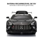 Mini Carro Elétrico 12V Mercedes Benz GT3 Licenciado Preto BW313PT - 3
