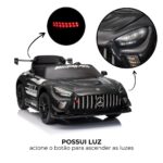Mini Carro Elétrico 12V Mercedes Benz GT3 Licenciado Preto BW313PT - 4