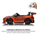 Mini Carro Elétrico 12V Mercedes Benz GT3 Licenciado Laranja BW313LR - 5