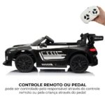 Mini Carro Elétrico 12V Mercedes Benz GT3 Licenciado Preto BW313PT - 5