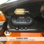 Mini Carro Elétrico 12V Mercedes Benz GT3 Licenciado Laranja BW313LR - 7