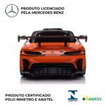 Mini Carro Elétrico 12V Mercedes Benz GT3 Licenciado Laranja BW313LR - 9