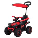 Quadriciclo Elétrico Vermelho Com Empurrador E Cobertura 6V Importway - BW370VM - 1
