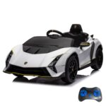 Mini Carro Elétrico 12V Lamborghini Autêntica Branco Importway - BW378BR - 1
