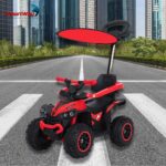 Quadriciclo Elétrico Vermelho Com Empurrador E Cobertura 6V Importway - BW370VM - 10