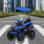 Quadriciclo Elétrico Azul Com Empurrador E Cobertura 6V Importway - BW370AZ - 10