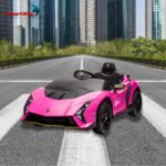 Mini Carro Elétrico 12V Lamborghini Autêntica Rosa Importway BW378RS - 10