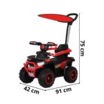 Quadriciclo Elétrico 6V Com Empurrador E Cobertura Vermelho Importway BW375VM - 2