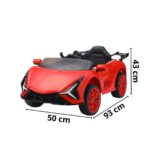 Mini Carro Elétrico 12V Com Controle Remoto Vermelho Importway - BW373VM - 2