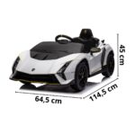 Mini Carro Elétrico 12V Lamborghini Autêntica Branco Importway - BW378BR - 2