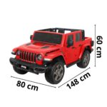 Mini Caminhonete Elétrica Jeep Gladiator Rubicon 4X4 12V Vermelho - BW272VM - 2