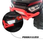 Quadriciclo Elétrico 6V Com Empurrador E Cobertura Vermelho Importway BW375VM - 3