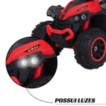 Quadriciclo Elétrico Vermelho Com Empurrador E Cobertura 6V Importway - BW370VM - 3