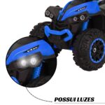Quadriciclo Elétrico Azul Com Empurrador E Cobertura 6V Importway - BW370AZ - 3