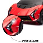 Mini Carro Elétrico 12V Lamborghini Autêntica Vermelho Importway - BW378VM - 3