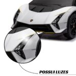 Mini Carro Elétrico 12V Lamborghini Autêntica Branco Importway - BW378BR - 3