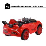 Mini Carro Elétrico 12V Com Controle Remoto Vermelho Importway - BW373VM - 4