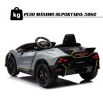 Mini Carro Elétrico 12V Lamborghini Autêntica Cinza Importway - BW378CZ - 4