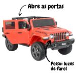 Mini Caminhonete Elétrica Jeep Gladiator Rubicon 4X4 12V Vermelho - BW272VM - 4