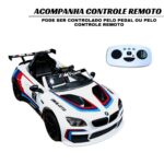 Mini Carro Elétrico 12V BMW M6GT3 Branco Importway - BW366BR - 5