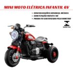 Motocicleta Recarregável  6V Vermelho BW374VM - 6