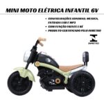 Mini Moto Elétrica 6V Verde Importway BW369VD - 6