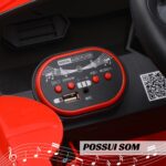 Mini Carro Elétrico 12V Com Controle Remoto Vermelho Importway - BW373VM - 6