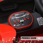 Mini Carro Elétrico 12V Com Controle Remoto Branco Importway - BW373BR - 6