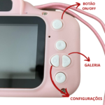 Câmera Infantil Digital Rosa Importway BW169RS - 5