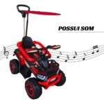 Quadriciclo Elétrico 6V Com Empurrador E Cobertura Vermelho Importway BW375VM - 7