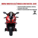 Mini Moto Elétrica 24V Vermelha Importway BW385VM - 8
