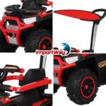 Quadriciclo Elétrico 6V Com Empurrador E Cobertura Vermelho Importway BW375VM - 8