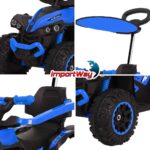 Quadriciclo Elétrico Azul Com Empurrador E Cobertura 6V Importway - BW370AZ - 8