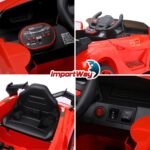 Mini Carro Elétrico 12V Com Controle Remoto Vermelho Importway - BW373VM - 9