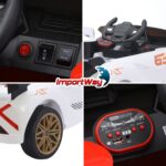 Mini Carro Elétrico 12V Com Controle Remoto Branco Importway - BW373BR - 9