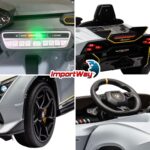 Mini Carro Elétrico 12V Lamborghini Autêntica Cinza Importway - BW378CZ - 9