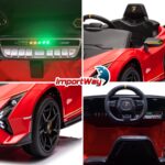 Mini Carro Elétrico 12V Lamborghini Autêntica Vermelho Importway - BW378VM - 9