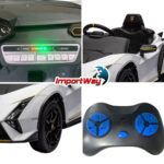Mini Carro Elétrico 12V Lamborghini Autêntica Branco Importway - BW378BR - 9