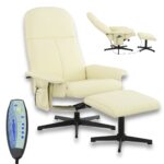 Poltrona Reclinável Com Massagem, Aquecimento e Suporte Para Pés Bege - IWM002BG - 1