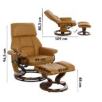 Poltrona Reclinável Com Massagem, Aquecimento e Suporte Para Pés Caramelo - IWM001CM - 3