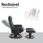 Poltrona Reclinável Com Massagem, Aquecimento e Suporte Para Pés Preto - IWM001PT - 5